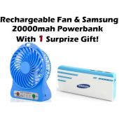 Rechargeable Portable Fan with Samsung 20000mah Po